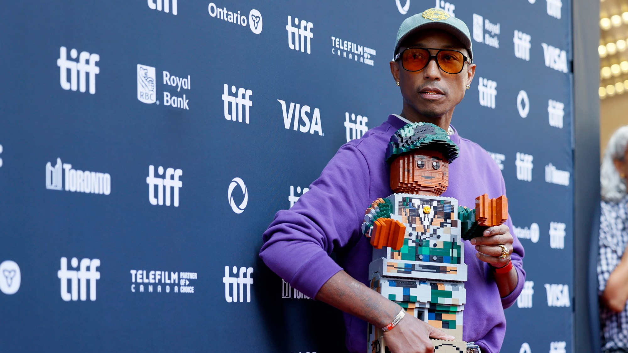 Pharrell Williams attends the premiere of "Piece by Piece" at Princess of Wales Theatre on September 10, 2024 in Toronto, Ontario. (Photo by Jemal Countess/Getty Images)